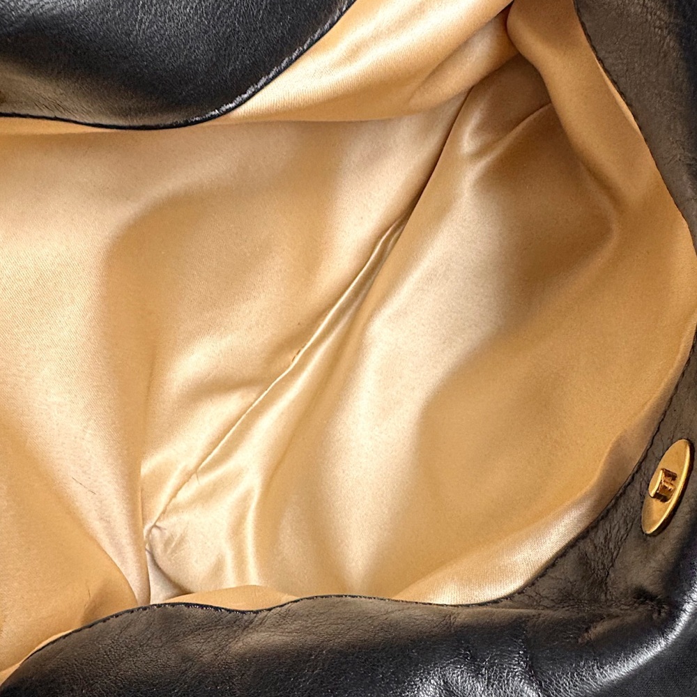 SOLD❌CHANEL RODEO DRIVE BLACK LEATHER CC GOLD CHAIN HOBO SHOULDER BAG + Box - Picture 8 of 16